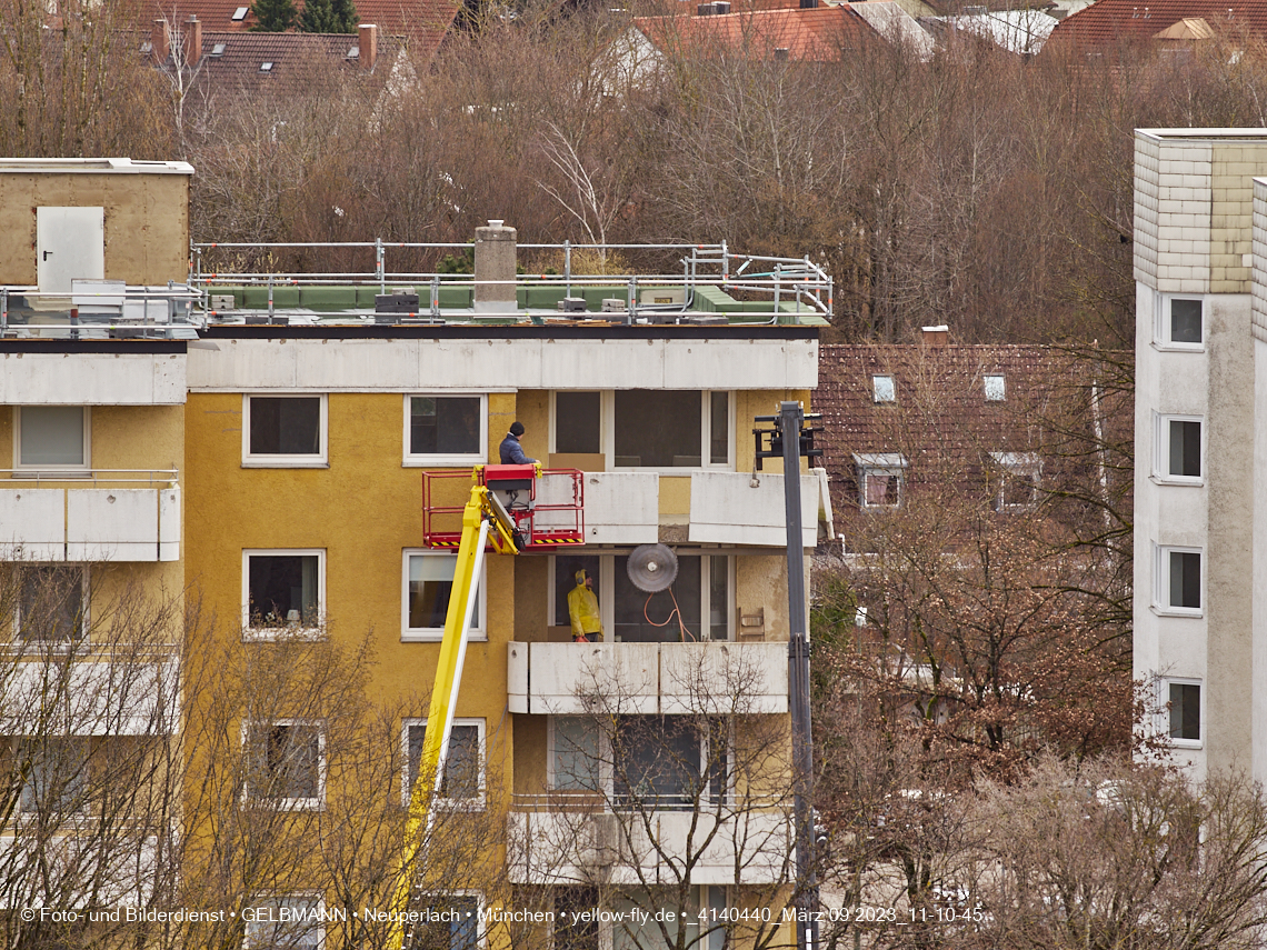 09.03.2023 - Fassadensanierung und Balkonentfernung am Karl-Marx-Ring 57c